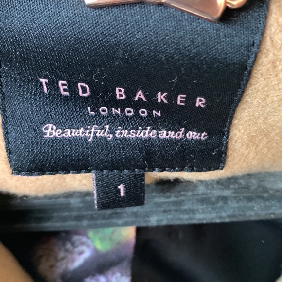 TED BAKER London coat. Camel color. Rose gold trimmings. Winter coat - Picture 13 of 17